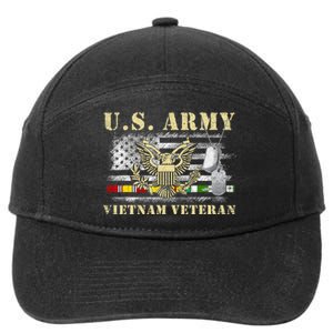 Us Army Vietnam Veteran Usa Flag Veteran Vietnam Army 7-Panel Snapback Hat