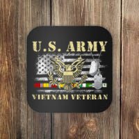 Us Army Vietnam Veteran Usa Flag Veteran Vietnam Army Coaster