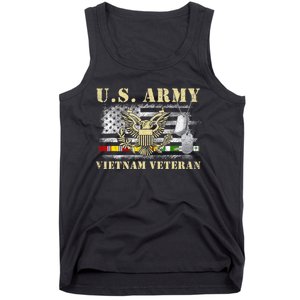 Us Army Vietnam Veteran Usa Flag Veteran Vietnam Army Tank Top