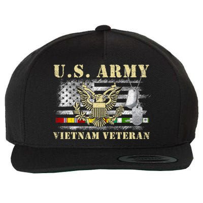 Us Army Vietnam Veteran Usa Flag Veteran Vietnam Army Wool Snapback Cap