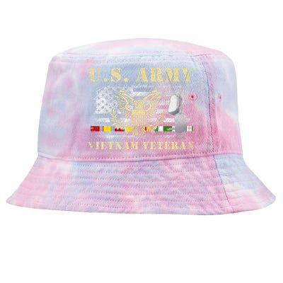 Us Army Vietnam Veteran Usa Flag Veteran Vietnam Army Tie-Dyed Bucket Hat