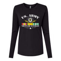 Us Army Vietnam Veteran Usa Flag Vietnam Vet Flag Women Womens Cotton Relaxed Long Sleeve T-Shirt