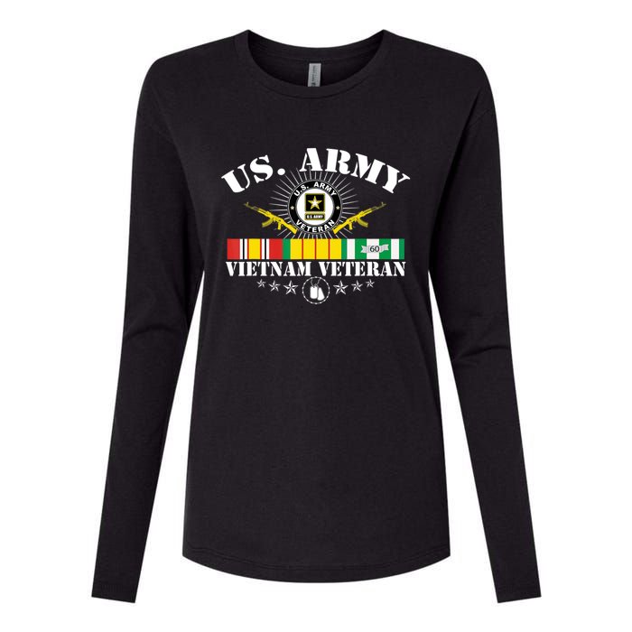 Us Army Vietnam Veteran Usa Flag Vietnam Vet Flag Women Womens Cotton Relaxed Long Sleeve T-Shirt