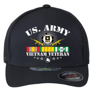 Us Army Vietnam Veteran Usa Flag Vietnam Vet Flag Women Flexfit Unipanel Trucker Cap