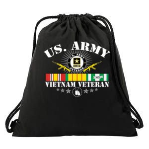 Us Army Vietnam Veteran Usa Flag Vietnam Vet Flag Women Drawstring Bag