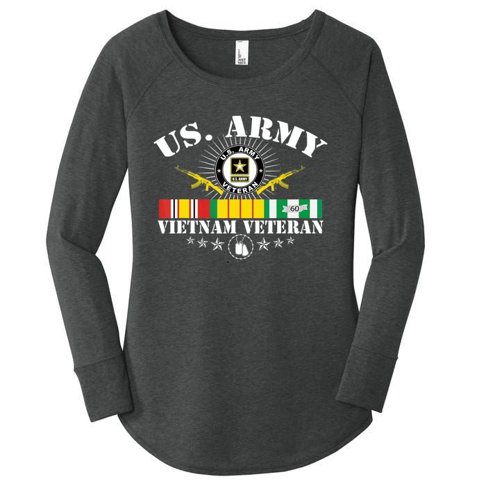 Us Army Vietnam Veteran Usa Flag Vietnam Vet Flag Women Women's Perfect Tri Tunic Long Sleeve Shirt