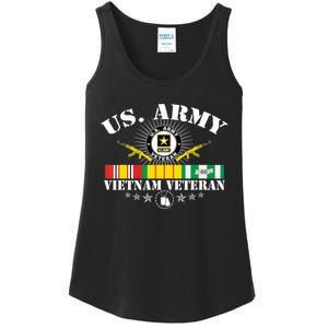 Us Army Vietnam Veteran Usa Flag Vietnam Vet Flag Women Ladies Essential Tank