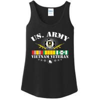 Us Army Vietnam Veteran Usa Flag Vietnam Vet Flag Women Ladies Essential Tank