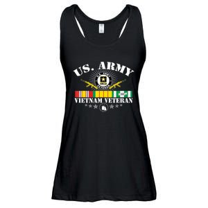 Us Army Vietnam Veteran Usa Flag Vietnam Vet Flag Women Ladies Essential Flowy Tank