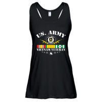 Us Army Vietnam Veteran Usa Flag Vietnam Vet Flag Women Ladies Essential Flowy Tank