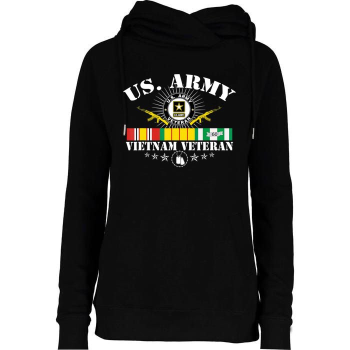 Us Army Vietnam Veteran Usa Flag Vietnam Vet Flag Women Womens Funnel Neck Pullover Hood