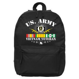 Us Army Vietnam Veteran Usa Flag Vietnam Vet Flag Women 16 in Basic Backpack