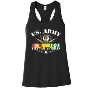 Us Army Vietnam Veteran Usa Flag Vietnam Vet Flag Women Women's Racerback Tank