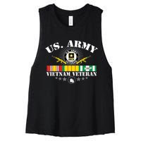 Us Army Vietnam Veteran Usa Flag Vietnam Vet Flag Women Women's Racerback Cropped Tank