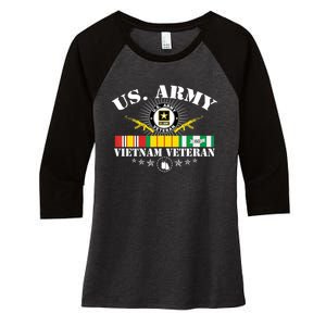 Us Army Vietnam Veteran Usa Flag Vietnam Vet Flag Women Women's Tri-Blend 3/4-Sleeve Raglan Shirt