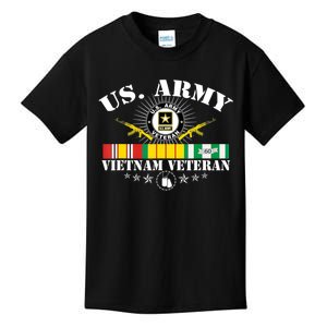 Us Army Vietnam Veteran Usa Flag Vietnam Vet Flag Women Kids T-Shirt