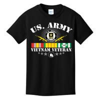 Us Army Vietnam Veteran Usa Flag Vietnam Vet Flag Women Kids T-Shirt