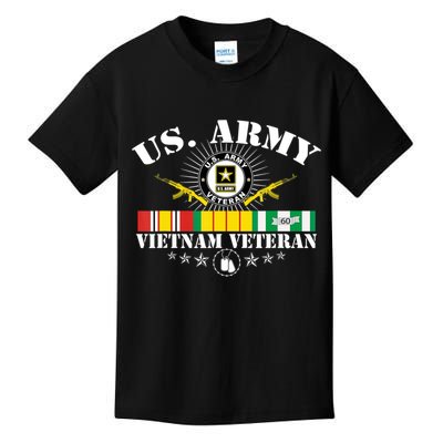 Us Army Vietnam Veteran Usa Flag Vietnam Vet Flag Women Kids T-Shirt