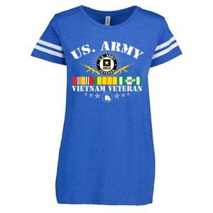 Us Army Vietnam Veteran Usa Flag Vietnam Vet Flag Women Enza Ladies Jersey Football T-Shirt