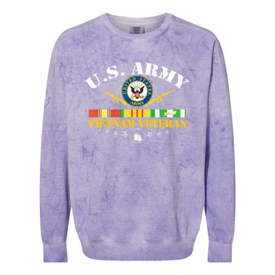 Us Army Vietnam Veteran Veteran Vietnam Army Colorblast Crewneck Sweatshirt