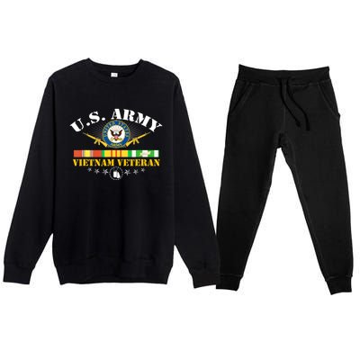 Us Army Vietnam Veteran Veteran Vietnam Army Premium Crewneck Sweatsuit Set