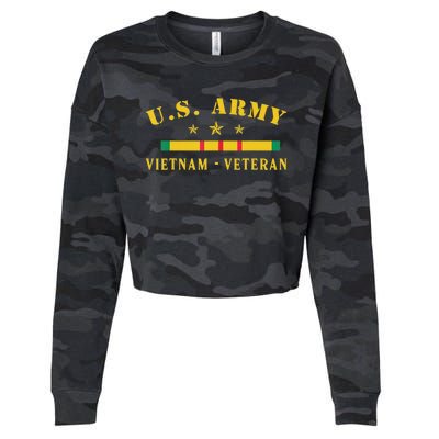 Us Army Vietnam Veteran Cropped Pullover Crew