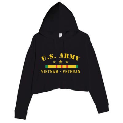 Us Army Vietnam Veteran Crop Fleece Hoodie