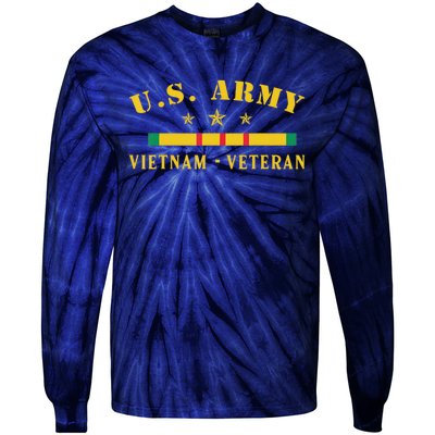 Us Army Vietnam Veteran Tie-Dye Long Sleeve Shirt