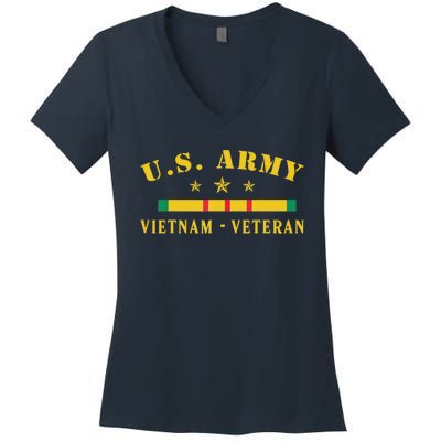 Us Army Vietnam Veteran Women's V-Neck T-Shirt