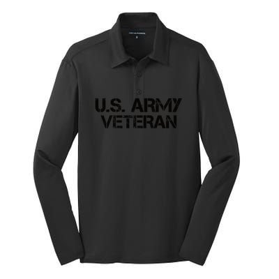 U.S. Army Veteran Army Veterans Gifts Silk Touch Performance Long Sleeve Polo