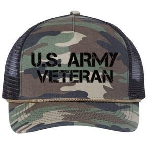 U.S. Army Veteran Army Veterans Gifts Retro Rope Trucker Hat Cap