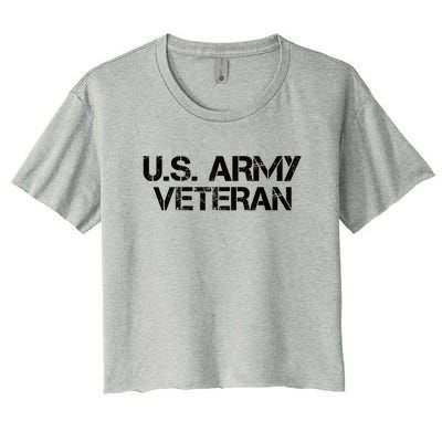 U.S. Army Veteran Army Veterans Gifts Women's Crop Top Tee