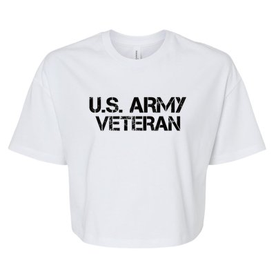 U.S. Army Veteran Army Veterans Gifts Bella+Canvas Jersey Crop Tee