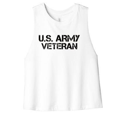 U.S. Army Veteran Army Veterans Gifts Women's Racerback Cropped Tank