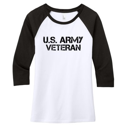 U.S. Army Veteran Army Veterans Gifts Women's Tri-Blend 3/4-Sleeve Raglan Shirt