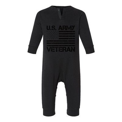 U.S. Army Veteran Flag Army Veterans Gifts Infant Fleece One Piece