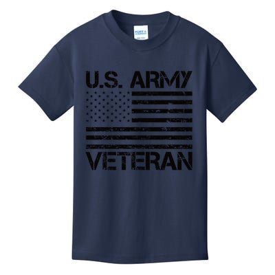 U.S. Army Veteran Flag Army Veterans Gifts Kids T-Shirt