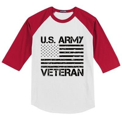 U.S. Army Veteran Flag Army Veterans Gifts Kids Colorblock Raglan Jersey