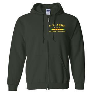 US Army Vietnam Veteran Full Zip Hoodie