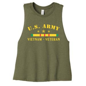 US Army Vietnam Veteran Women's Racerback Cropped Tank