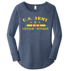 US Army Vietnam Veteran Women's Perfect Tri Tunic Long Sleeve Shirt