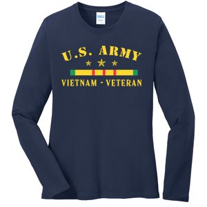 US Army Vietnam Veteran Ladies Long Sleeve Shirt