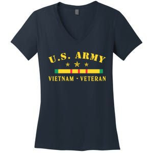 US Army Vietnam Veteran Women's V-Neck T-Shirt