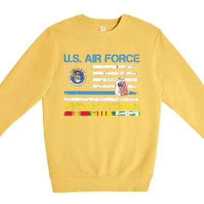 Us Airvietnam Veteran Usaf Veteran Flag Vintage Premium Crewneck Sweatshirt