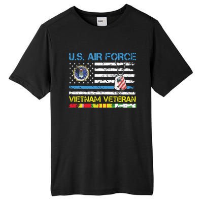 Us Airvietnam Veteran Usaf Veteran Flag Vintage Tall Fusion ChromaSoft Performance T-Shirt