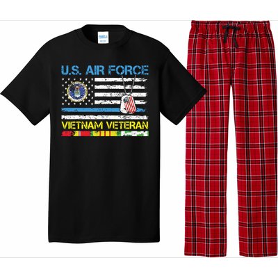 Us Airvietnam Veteran Usaf Veteran Flag Vintage Pajama Set