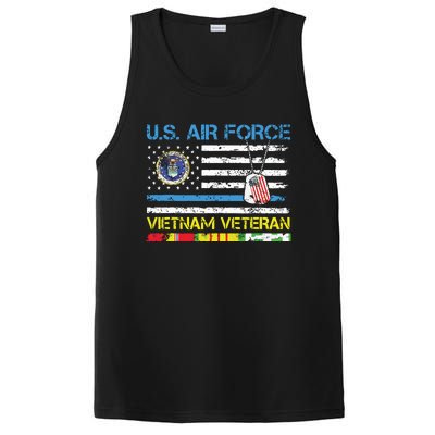 Us Airvietnam Veteran Usaf Veteran Flag Vintage PosiCharge Competitor Tank