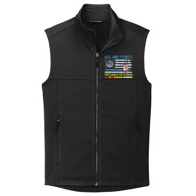 Us Airvietnam Veteran Usaf Veteran Flag Vintage Collective Smooth Fleece Vest