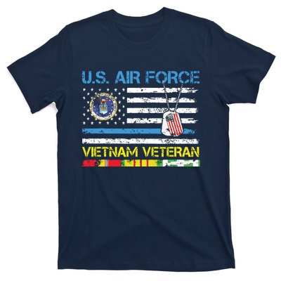 Us Airvietnam Veteran Usaf Veteran Flag Vintage T-Shirt