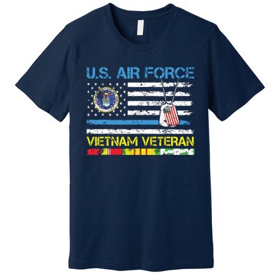 Us Airvietnam Veteran Usaf Veteran Flag Vintage Premium T-Shirt